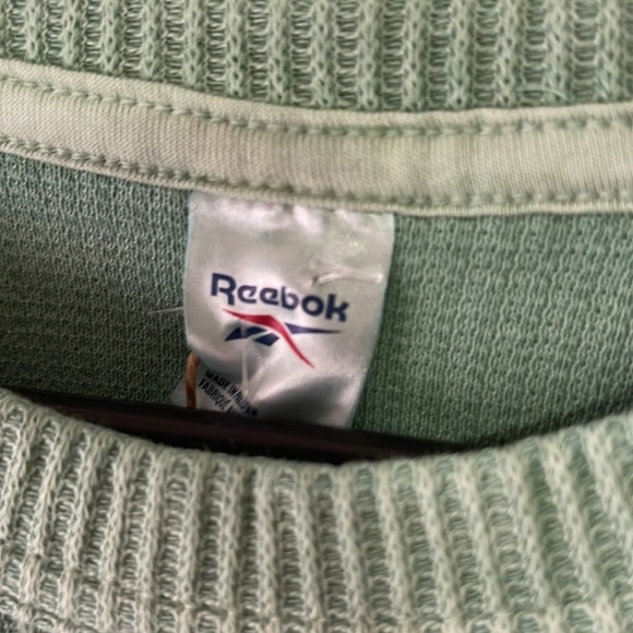 Light Green Thermal Textured Reebok Sweater - Picture 3 of 4